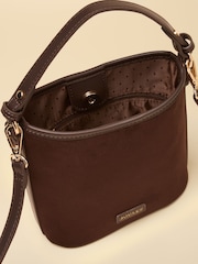 Joules Chocolate Brown Bucket Bag - Image 6 of 9