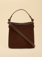 Joules Chocolate Brown Bucket Bag - Image 7 of 9