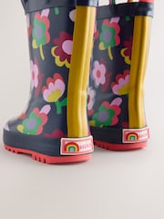 Navy Floral Handle Wellies - Image 4 of 5