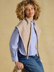 Joules Kendra Oatmeal Triangle Scarf - Image 2 of 6
