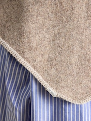 Joules Kendra Oatmeal Triangle Scarf - Image 5 of 6