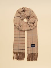 Joules Langtree Neutral Check Scarf - Image 1 of 6