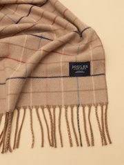 Joules Langtree Neutral Check Scarf - Image 6 of 6