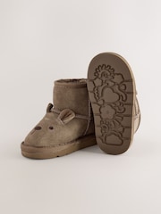 Chocolate Brown Bear Wide Fit (G) Water Repellent Suede Pull On Boots - Image 3 of 5