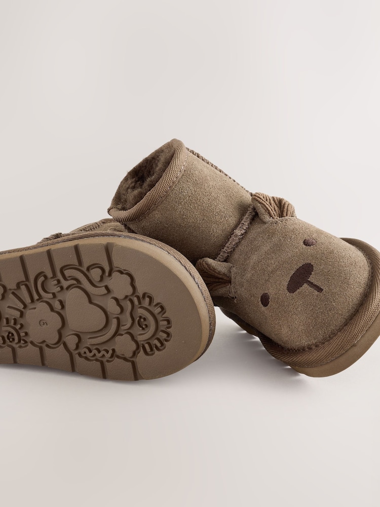 Chocolate Brown Bear Wide Fit (G) Water Repellent Suede Pull On Boots - Image 5 of 5 Chocolate Brown Bear Wide Fit (G) Water Repellent Suede Pull On Boots - Image 5 of 5