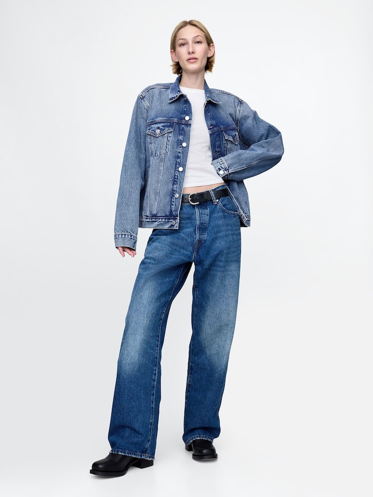Gap Mid Wash Classic Icon Denim Jacket - Image 5 of 5 Gap Mid Wash Classic Icon Denim Jacket - Image 5 of 5
