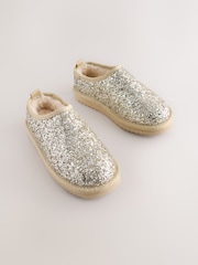 Gold Glitter Shoot Slippers - Image 1 of 5