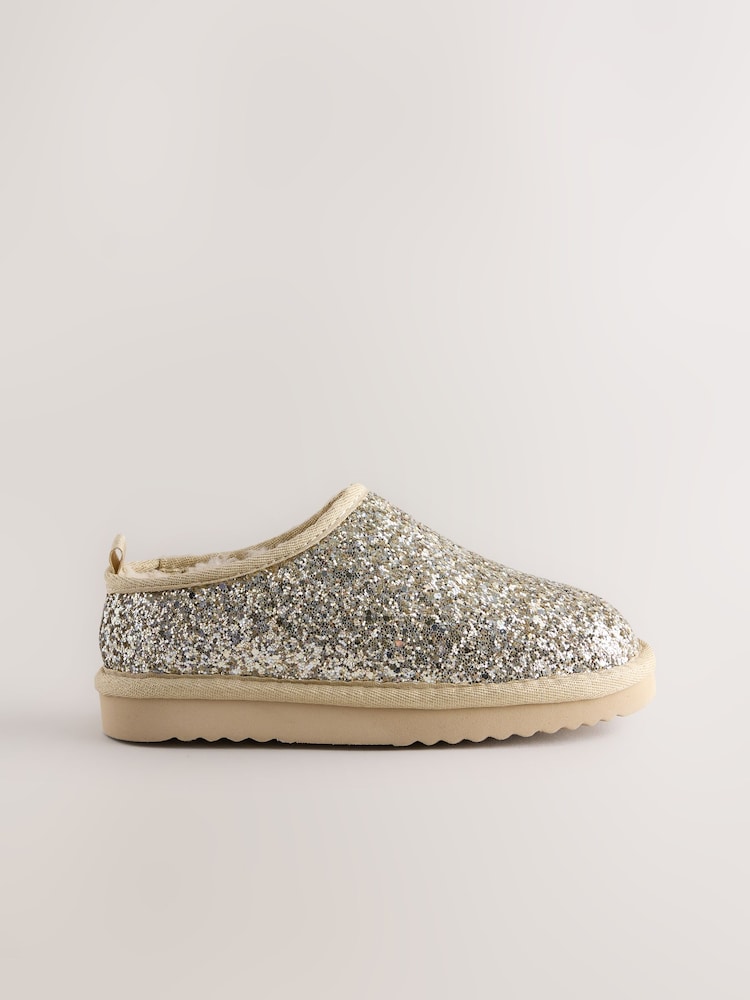 Gold Glitter Shoot Slippers - Image 2 of 5 Gold Glitter Shoot Slippers - Image 2 of 5