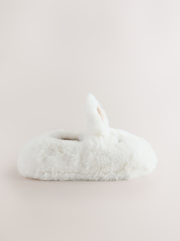 White Bunny Character Mule Slippers - Image 2 of 5 White Bunny Character Mule Slippers - Image 2 of 5