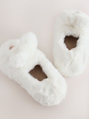 White Bunny Character Mule Slippers - Image 4 of 5