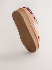 Tan Brown Badges Shoot Slippers - Image 3 of 5