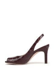 Naturalizer Red Naturalizer Alexa Smokey Sangria Slingback Stiletto Heel Shoes - Image 2 of 7