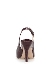 Naturalizer Red Naturalizer Alexa Smokey Sangria Slingback Stiletto Heel Shoes - Image 5 of 7
