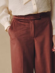 Laura Ashley Pink Velvet Wide Leg Trousers - Image 4 of 6