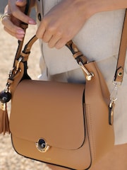 Qəhvəyi - Luella Grey Diana Üst Dəstəkli Çarpaz Bədən Çantası - 7şəkildən 1 şəkil