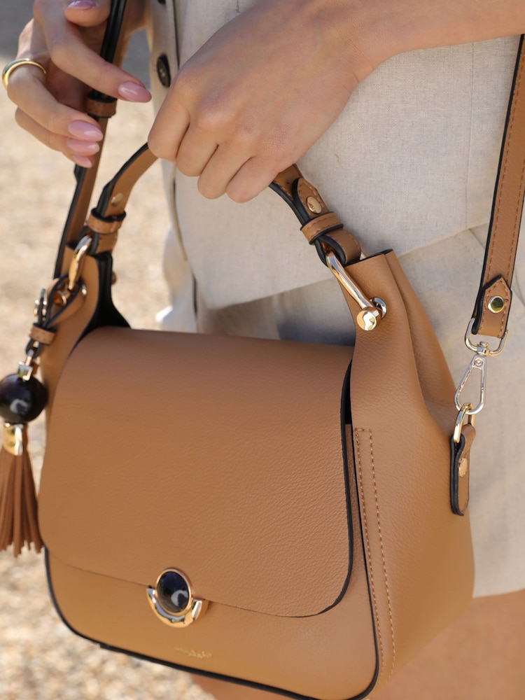 Qəhvəyi - Luella Grey Diana Üst Dəstəkli Çarpaz Bədən Çantası - 7şəkildən 1 şəkil