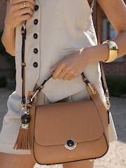 Qəhvəyi - Luella Grey Diana Üst Dəstəkli Çarpaz Bədən Çantası - 7şəkildən 2 şəkil