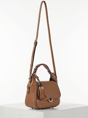 Qəhvəyi - Luella Grey Diana Üst Dəstəkli Çarpaz Bədən Çantası - 7şəkildən 6 şəkil