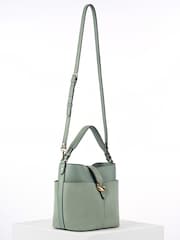 Zelená - Luella Grey Indra Bucket Crossbody taška - Obrázek 7 z 8