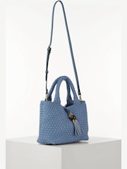 Luella Grey Suky Medium Woven Cross-Body Bag - Image 2 of 5
