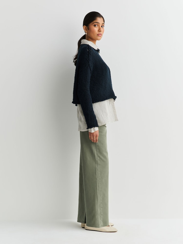 Paige Paige Green Ari Vintage Washm Wide Leg Utility Trousers - Obraz 2 z 6 Paige Paige Green Ari Vintage Washm Wide Leg Utility Trousers - Obraz 2 z 6