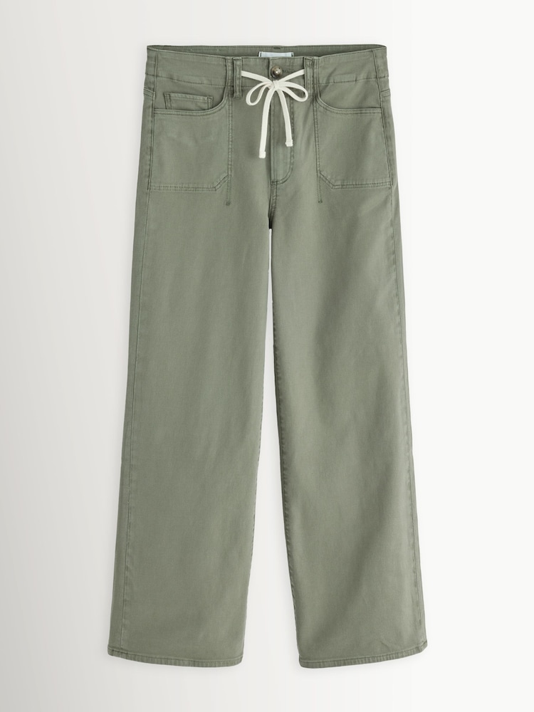 Paige Paige Green Ari Vintage Washm Wide Leg Utility Trousers - Obraz 6 z 6 Paige Paige Green Ari Vintage Washm Wide Leg Utility Trousers - Obraz 6 z 6