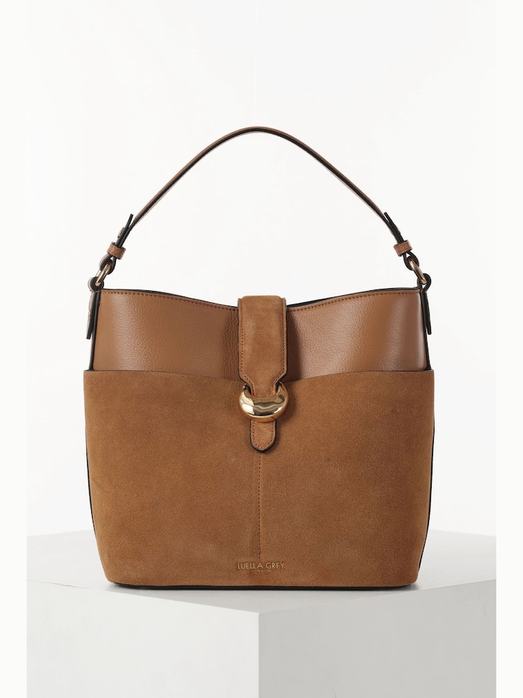 ブラウン - Luella Grey Indra Bucket Cross-Body Bag - 画像 1 / 5