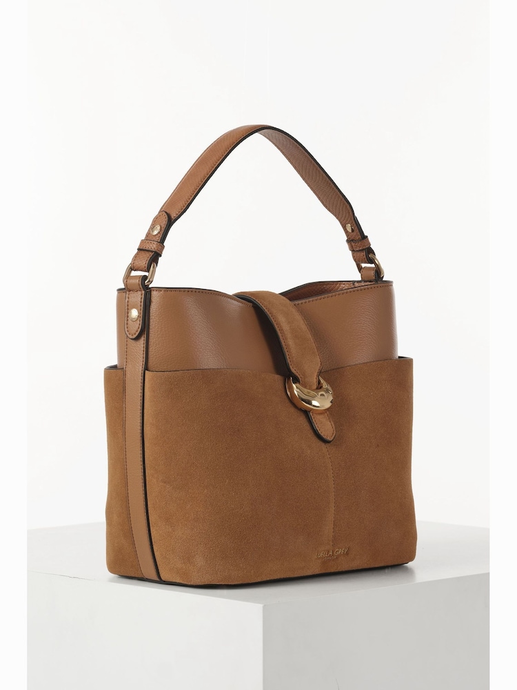 ブラウン - Luella Grey Indra Bucket Cross-Body Bag - 画像 2 / 5