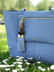 Luella Grey Catalina Cornflower Blue Casual Tote Bag With Pouch - Image 3 of 11