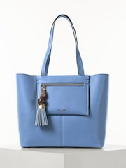 Luella Grey Catalina Cornflower Blue Casual Tote Bag With Pouch - Image 6 of 11