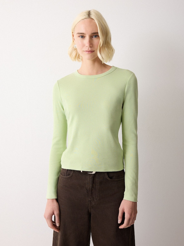 Jigsaw Green Long Sleeve Fine Cotton Baby T-Shirt - Image 1 of 6 Jigsaw Green Long Sleeve Fine Cotton Baby T-Shirt - Image 1 of 6