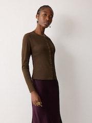 Jigsaw Brown Button Through Long Sleeve Baby T-Shirt - Image 1 of 5