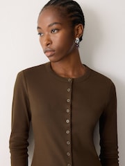 Jigsaw Brown Button Through Long Sleeve Baby T-Shirt - Image 4 of 5