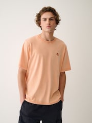 Orange - Ajustement régulier - T-shirt léger teint en pièce - Image 2 de 5