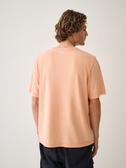 Orange - Ajustement régulier - T-shirt léger teint en pièce - Image 3 de 5