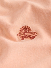 برتقالي - تلبيس قياسي - تيشرت خفيف الوزن مصبوغ بعد الخياطة - صورة 7 من 8