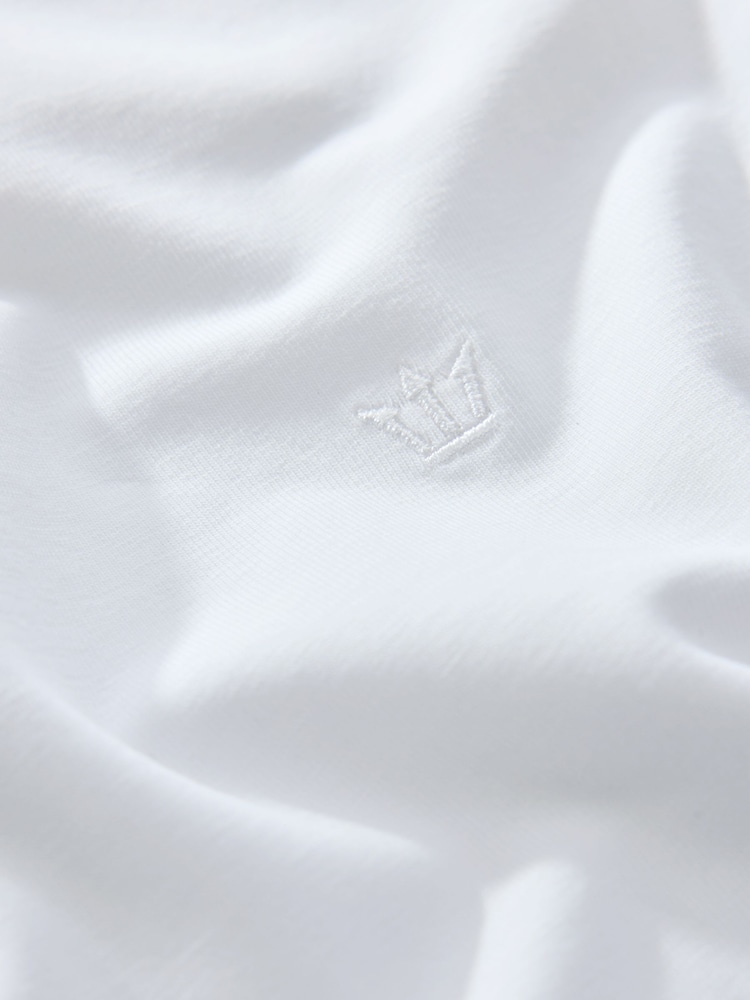 White Slim Fit Motionflex Soft T-Shirt - Image 2 of 3 White Slim Fit Motionflex Soft T-Shirt - Image 2 of 3