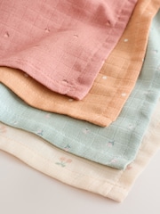 Ditsy Baby Muslins Cloths 4 Pack - Image 3 of 5