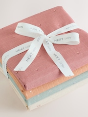 Ditsy Baby Muslins Cloths 4 Pack - Image 5 of 5