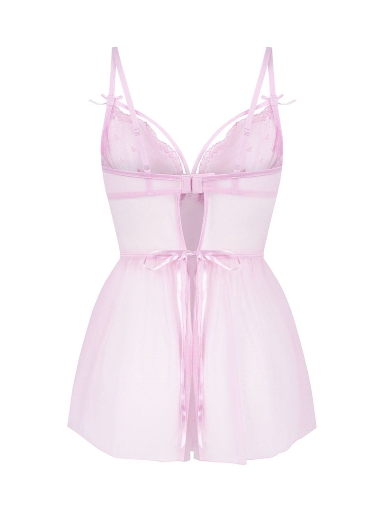 Hunkemoller Pink Cordelie Babydoll - Image 5 of 5