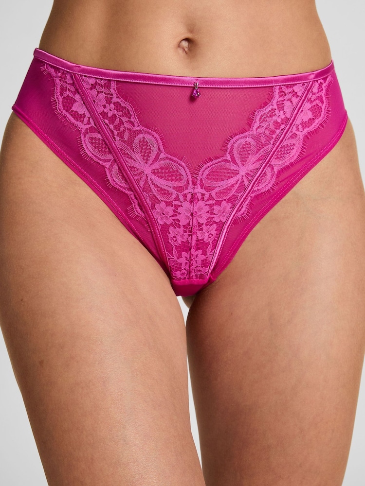 Hunkemoller Dark Pink High Waist Prina Knickers - Image 2 of 5