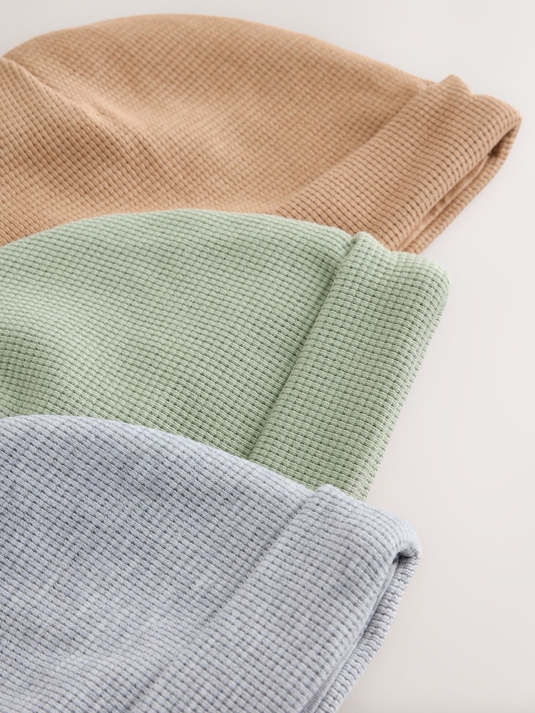 Neutral Sage Baby Beanies 3 Pack (0-18mths) - Image 6 of 6 Neutral Sage Baby Beanies 3 Pack (0-18mths) - Image 6 of 6
