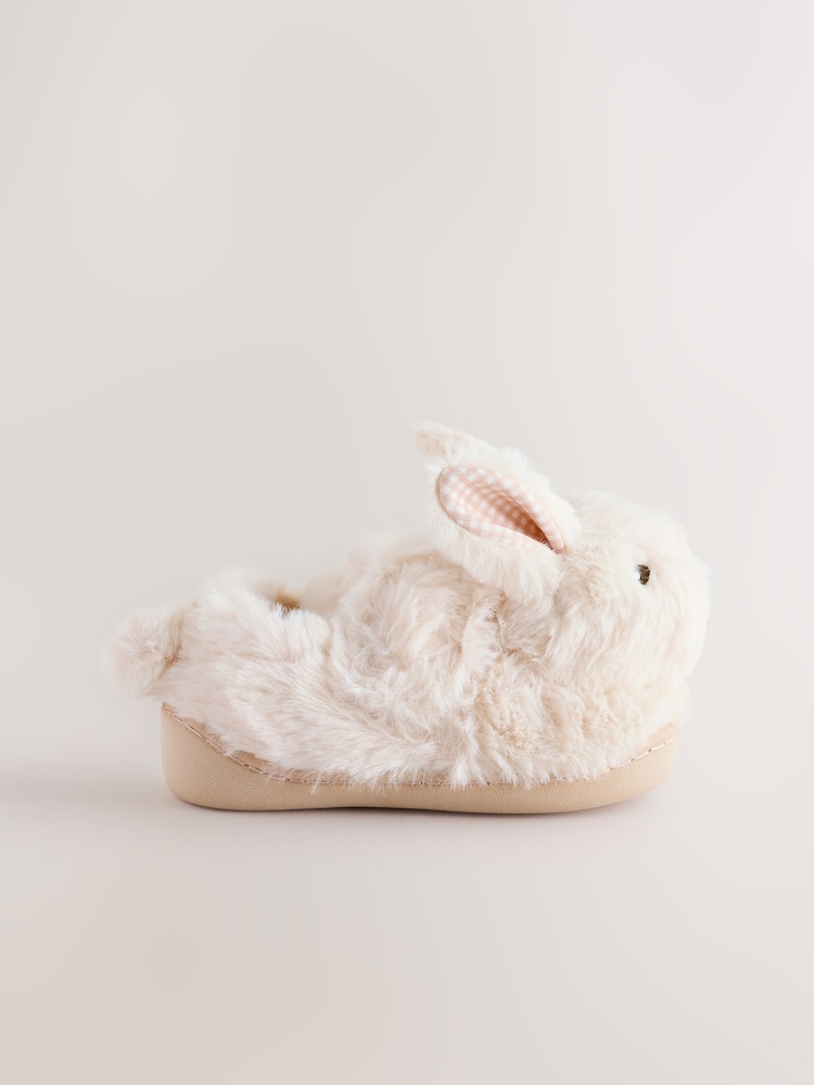 Neutral Bunny Cupsole Slippers - Image 2 of 5 Neutral Bunny Cupsole Slippers - Image 2 of 5