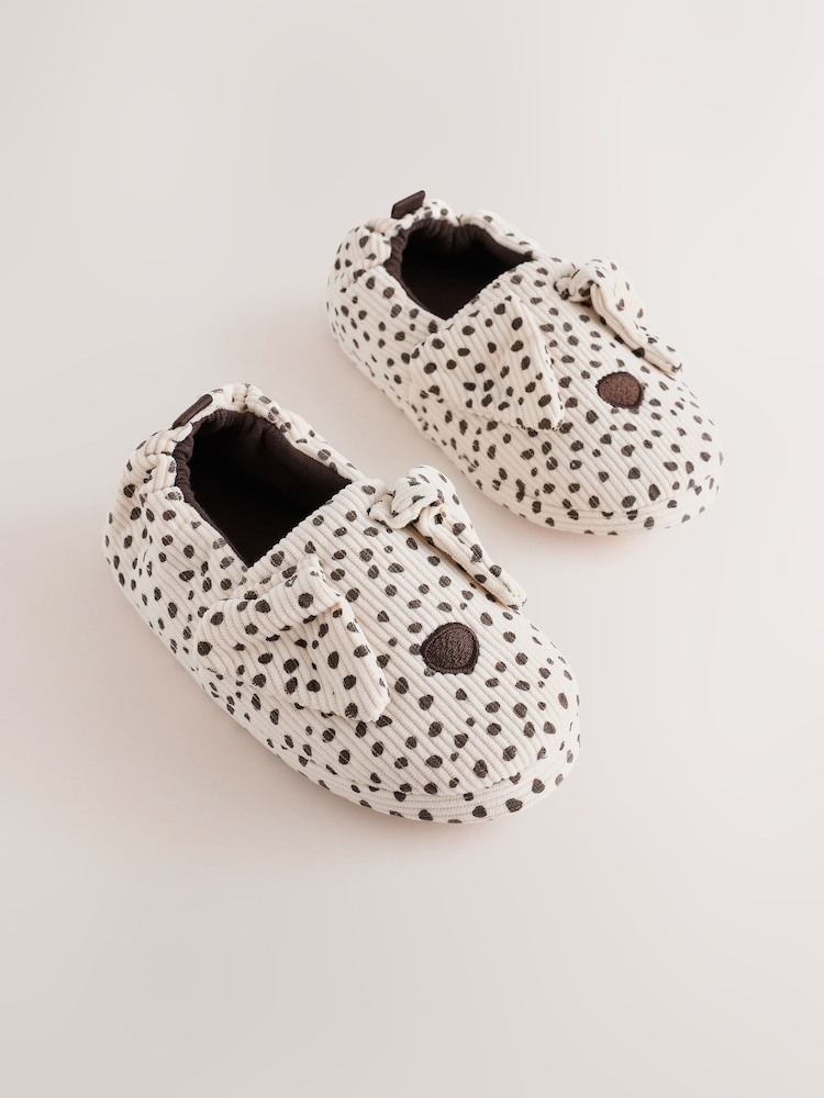 Neutral Dog Character Slippers - Image 1 of 6