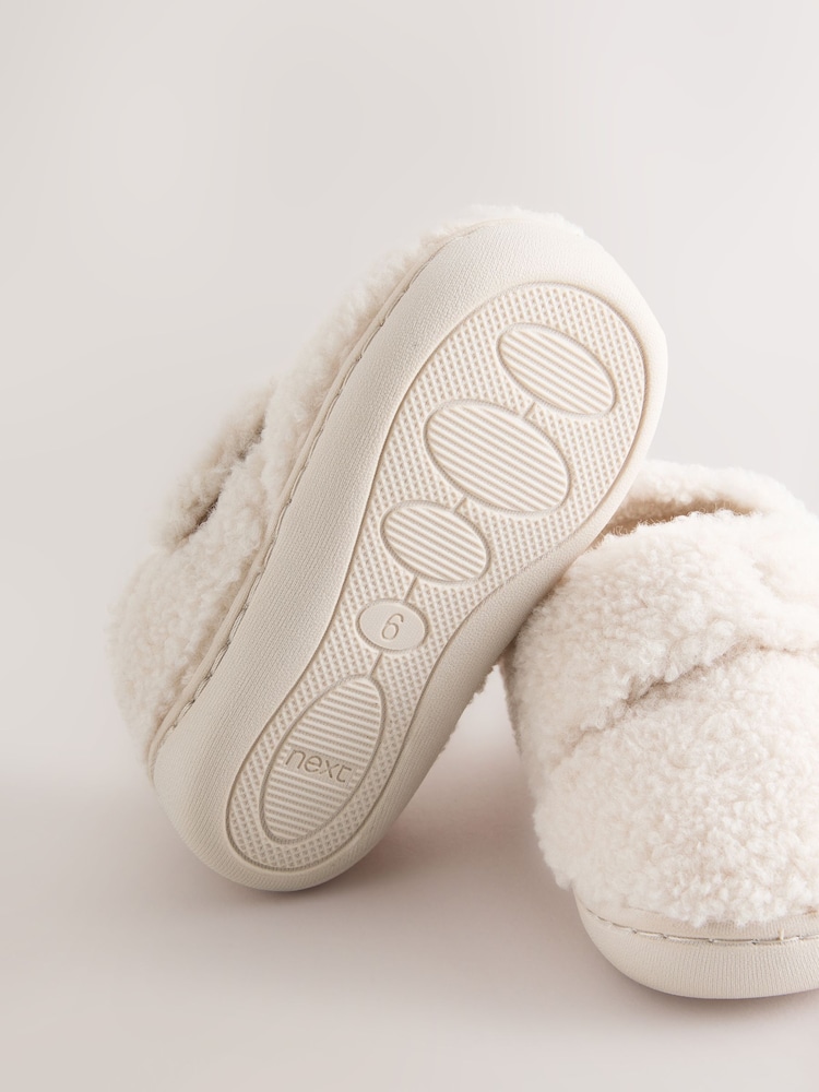 Cream Cupsole Slippers - Image 4 of 4 Cream Cupsole Slippers - Image 4 of 4