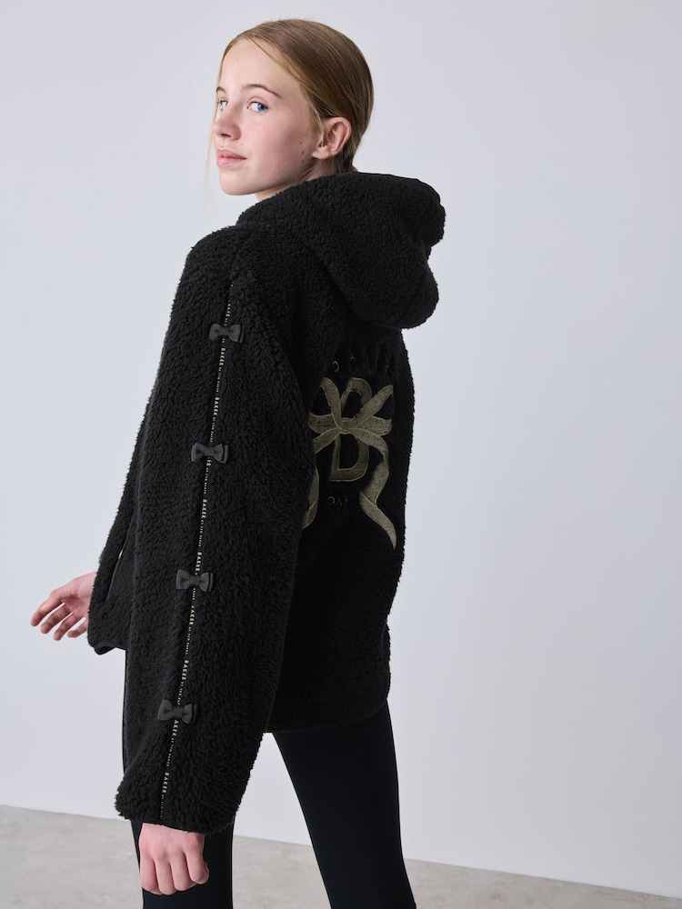 Baker by Ted Baker Black Baker by Ted Baker Zip-Through Hooded Bow Black Fleece - Image 1 of 16 Baker by Ted Baker Black Baker by Ted Baker Zip-Through Hooded Bow Black Fleece - Image 1 of 16
