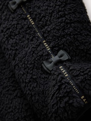Baker by Ted Baker Black Baker by Ted Baker Zip-Through Hooded Bow Black Fleece - Image 13 of 16