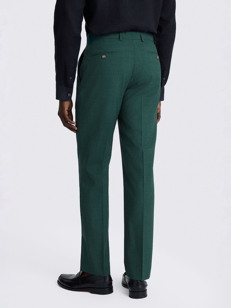 MOSS Green Marl Slim Fit Suit Trousers - Image 2 of 3