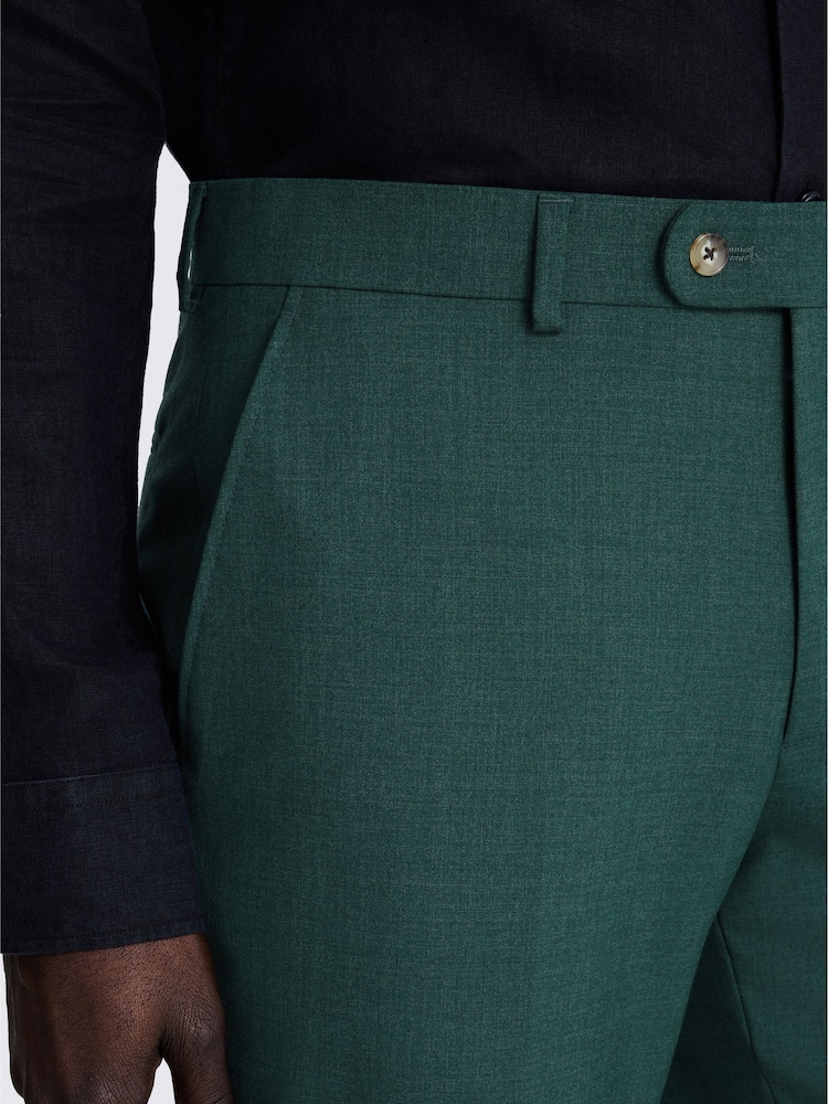 MOSS Green Marl Slim Fit Suit Trousers - Image 3 of 3