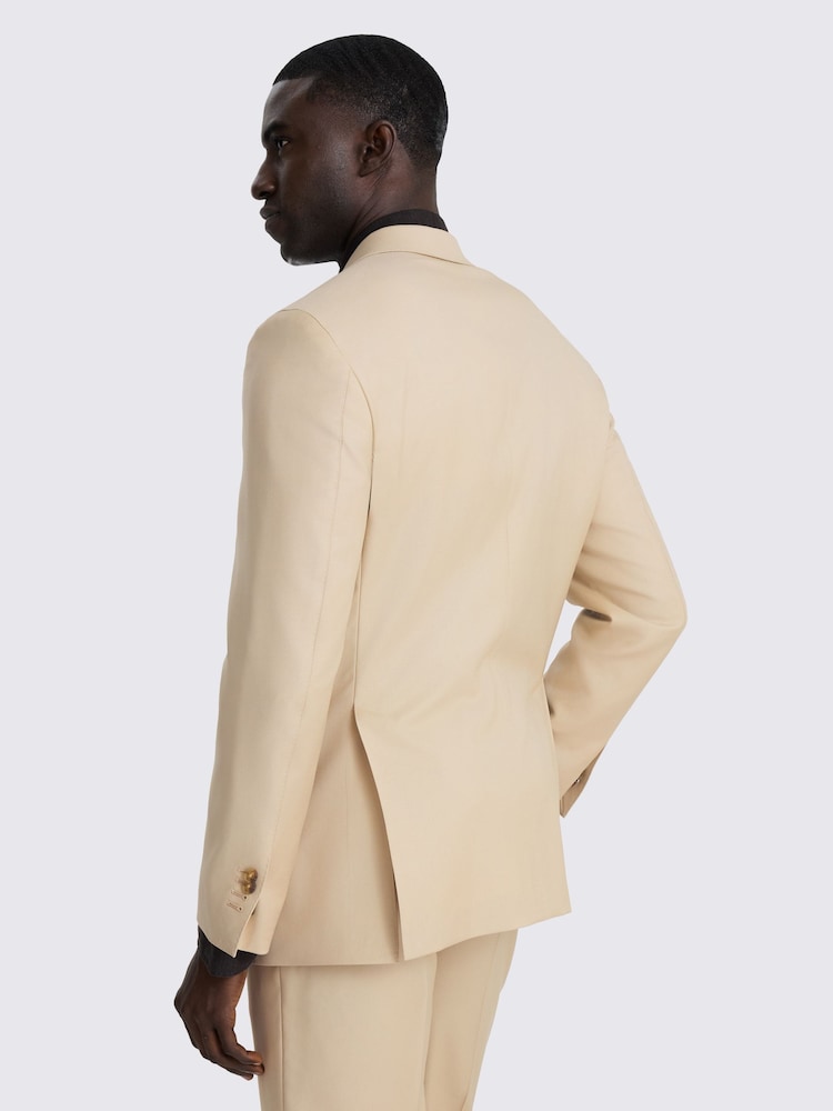 MOSS Cream Tailored Fit Twill Suit Jacket - Image 2 of 4